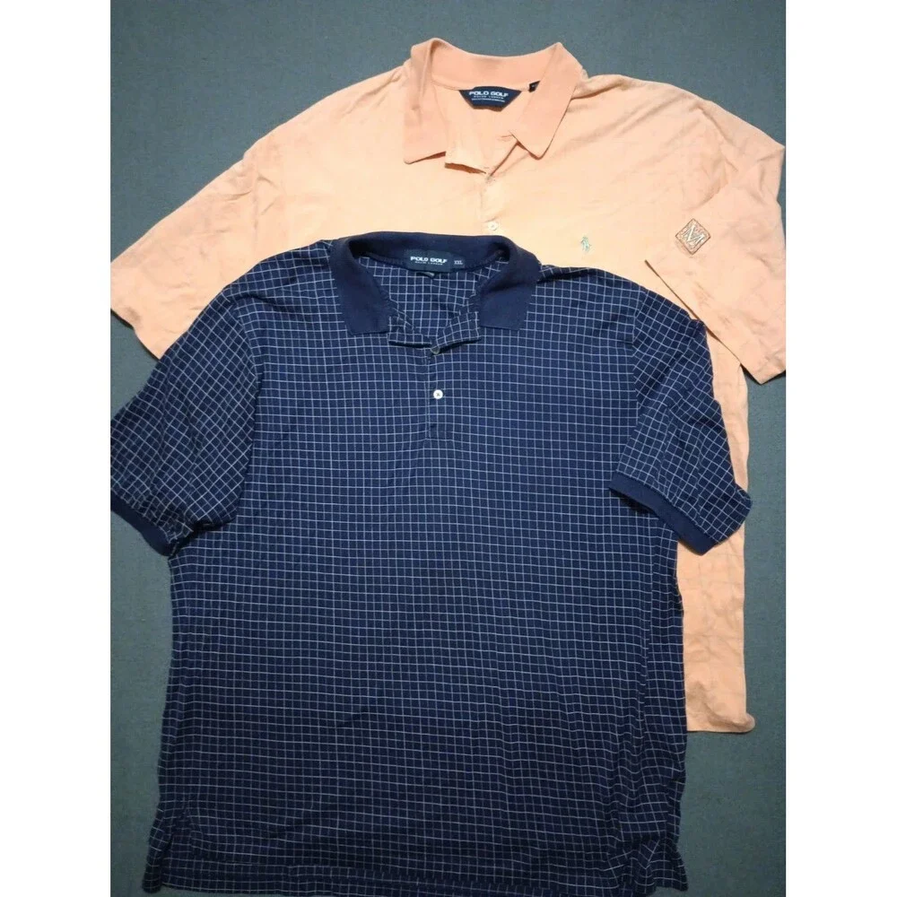 Lot Of 2 Polo Golf Shirt Ralph Lauren XXL Blue/Orange Read